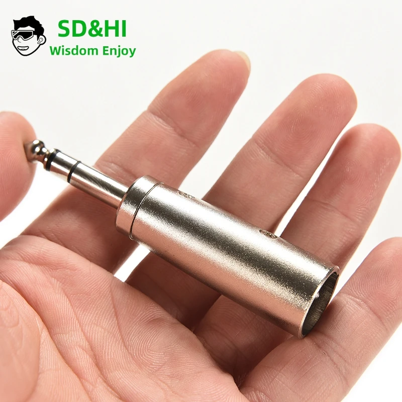 

3Pin XLR Plug Male to Male 1/4" 6.35mm Binaural Audio Jack Plug Stereo Microphone Adapter Connector for DJ Amplifier MIC
