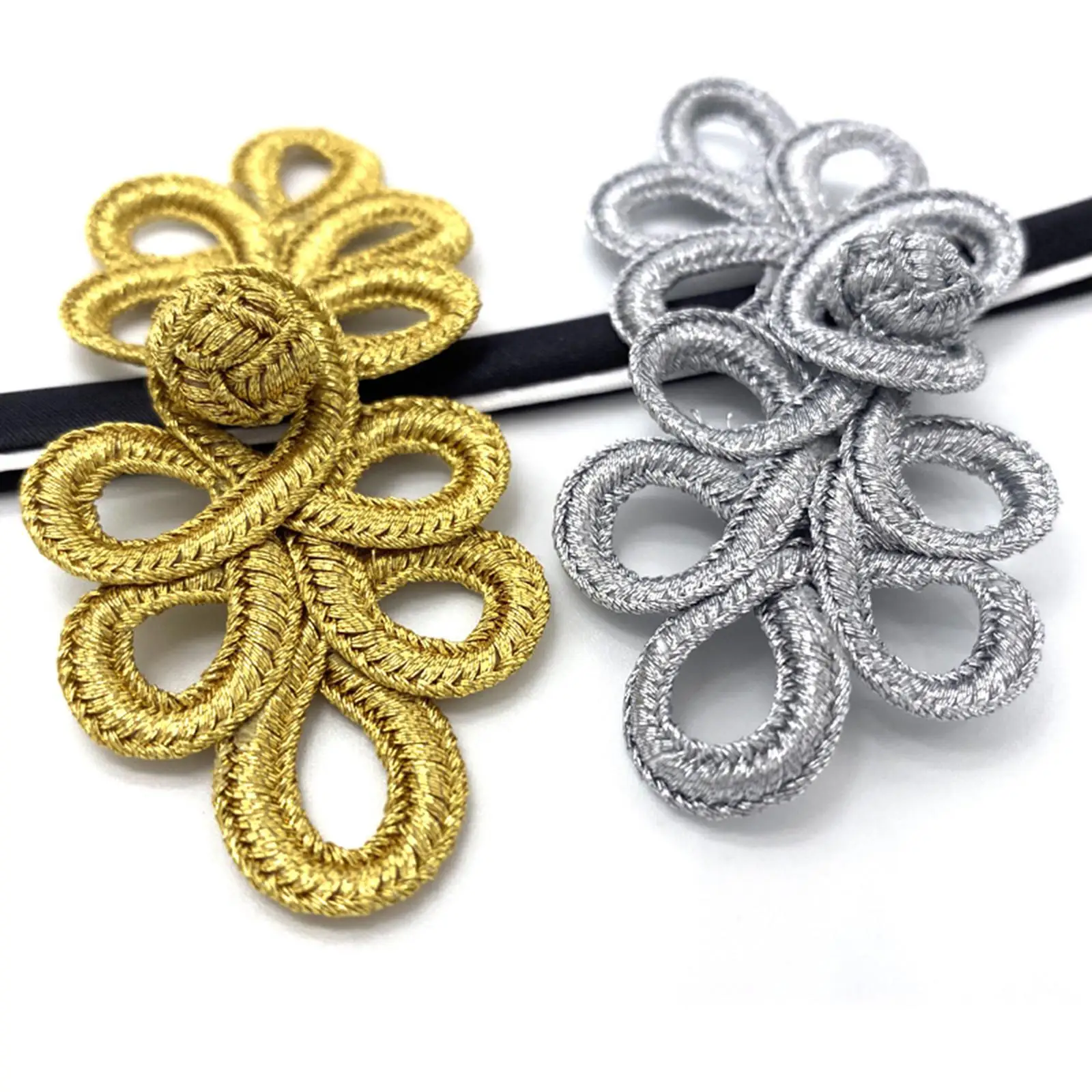 Пуговицы в форме лягушки с китайскими узлами 10 пар застежки регулируемые