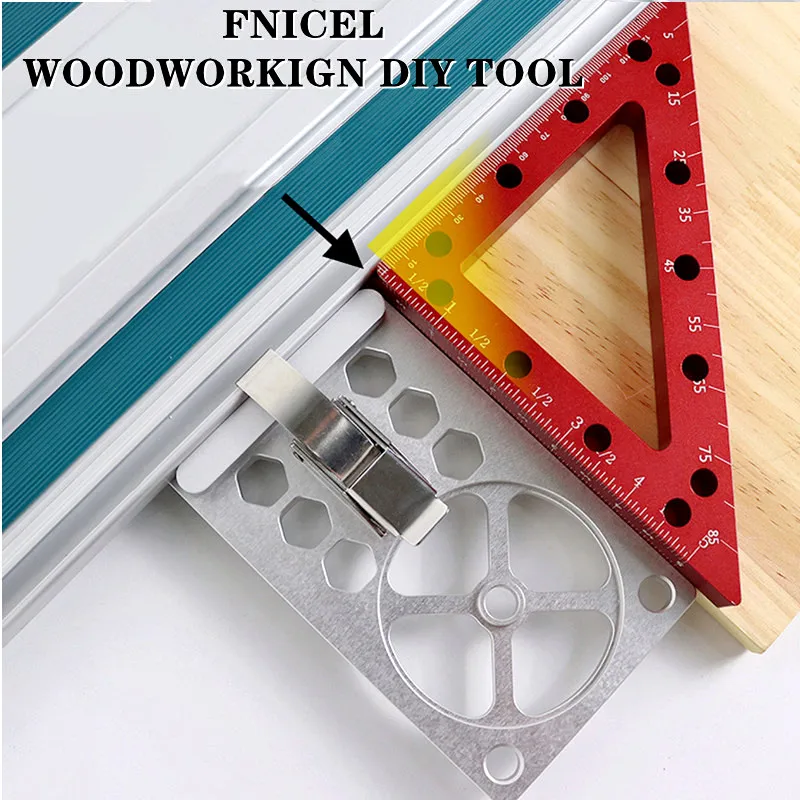 

Woodworking Angle Stop 90 Degree Right Angle Guide Rail Clamp for Electric Circular Saw Tracksaw Angle Cutting Board Tool