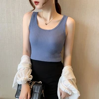 yasuk summer fashion woman solid lace casual t shirts sexy pullover o neck vest womens slim tees bottom knitted top all match
