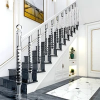 hotel ktv villa railing top grade acrylic armrest pillar crystal pmma general column bubble stair handrail