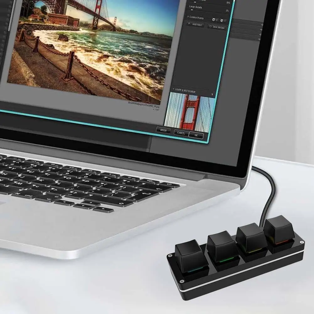 

3 клавиши с ручкой/4 клавишами мини-клавиатура Type-C на USB Plug and Play пользовательская копия макроса вставка Выберите все быстрые клавиши акрилов...