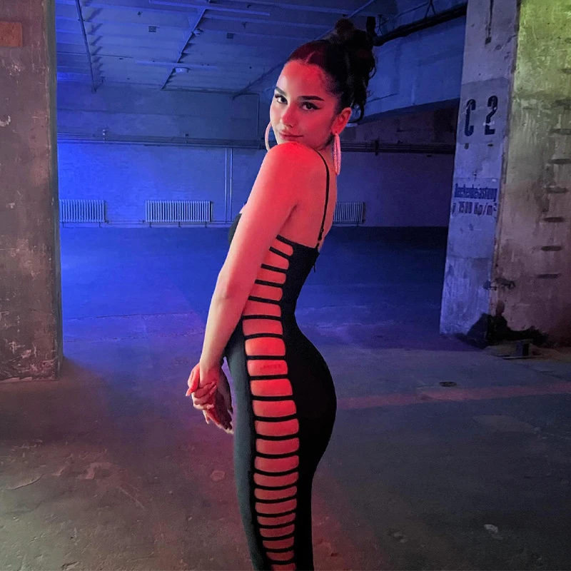 

Женское платье-макси из спандекса, однотонная пляжная туника и купальный костюм, одежда для ночного клуба, лето 2022