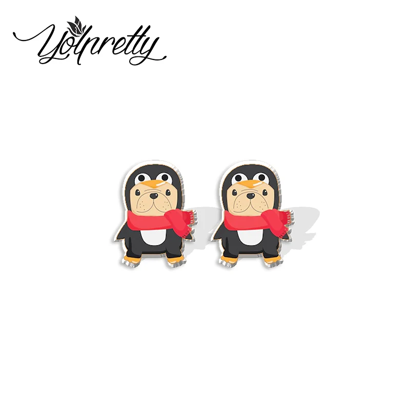 Новое поступление 2022 милые забавные серьги-гвоздики с изображением собаки