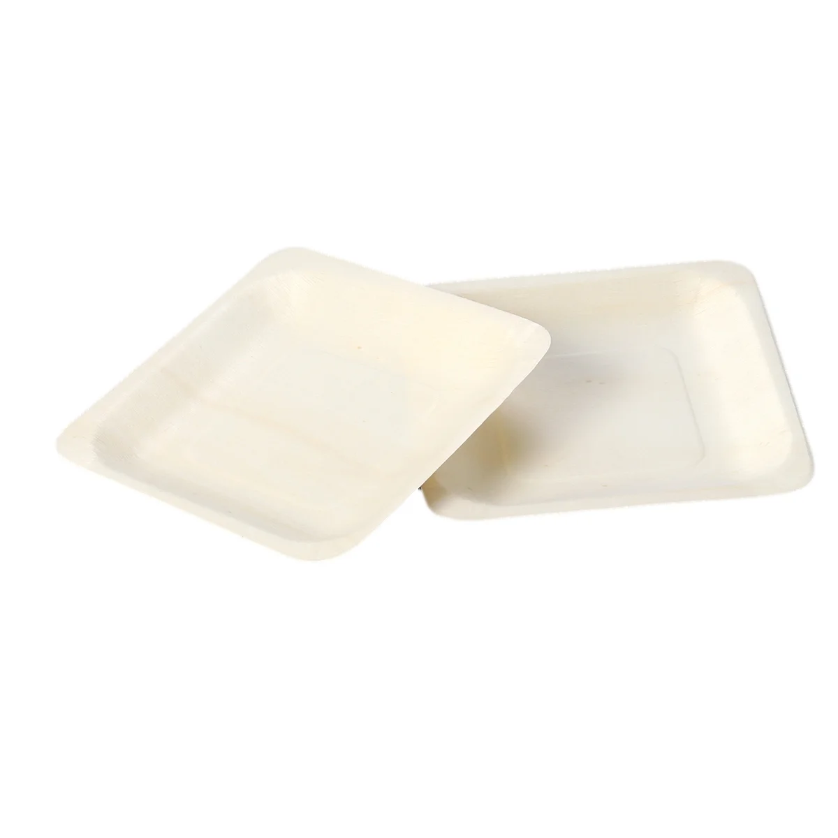 

50pcs Square Disposable Wooden Plate Party Plates Tableware for Wedding Restaurant Picnic Birthday 140x140mm