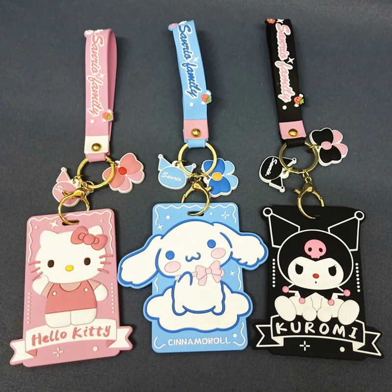 

Держатель для Id карт Sanrio Hello Kitty Y2K, студенческий чехол, кошелек для кредитных карт в стиле Cinnamoroll, защитный чехол, ремешок, подарок
