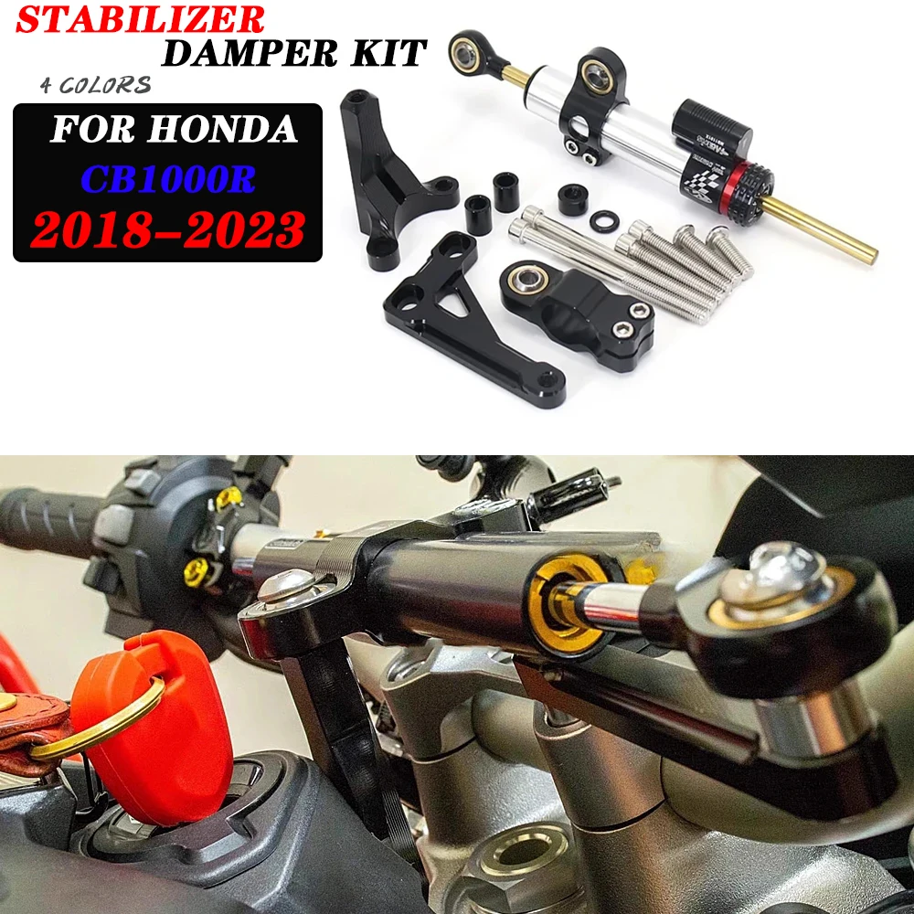 

Motorcycle Accessories For Honda CB1000R CB 1000 R CB 1000R 2018 - 2023 Stabilizer Steering Damper Mounting Bracket Support Kit