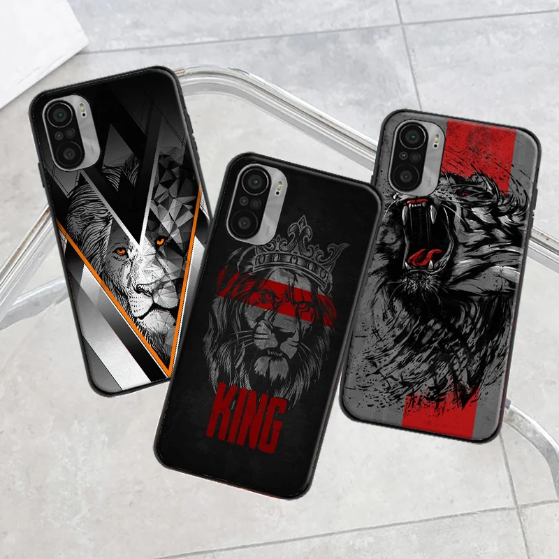 

Creative Lion And Tiger For Xiaomi 11 Pro Lite Ultra Phone Case Black Xiaomi Cases Mobile Protective Case Back Case Back Soft