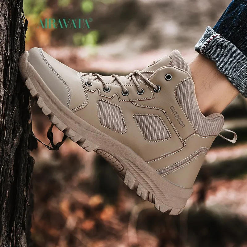 Military Ankle Boots Men Outdoor Tactical Combat Man Boots Army Hunting Work Boots for Men Shoes Casual Size 39-49