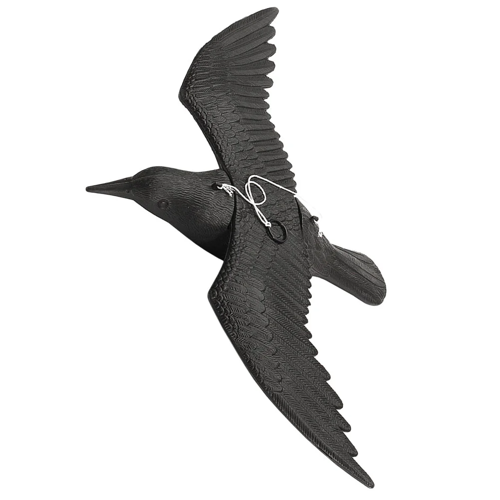 

Bird Deterrant Lifelike Crow Plastic Crow Statue Black Decor Plastic Crow Prop Yard Ornament Plastic Animals Figures