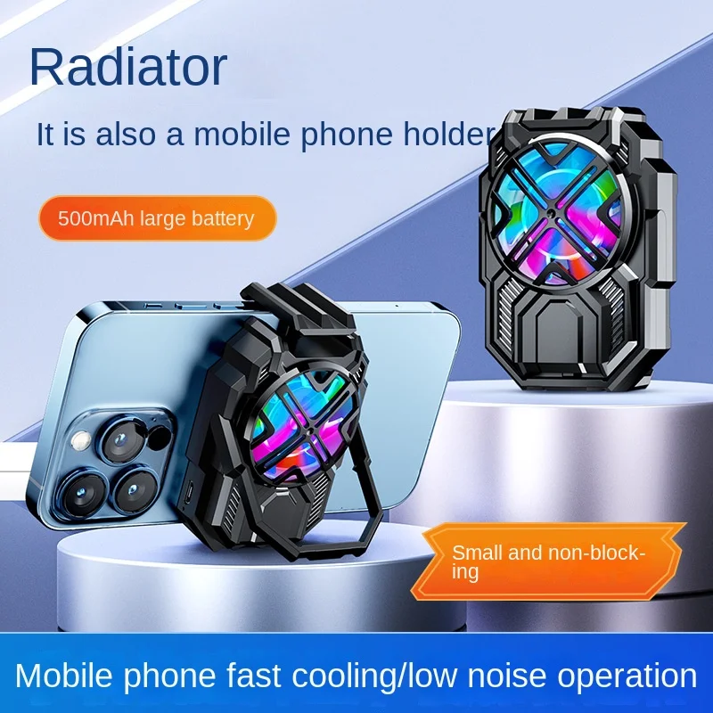 

Air-cooled Mobile Phone Cooler Radiator stand Snap-on PUBG Rapid Low Sound Cell Phone Cooler Back Clip Cellphone holder Radiator
