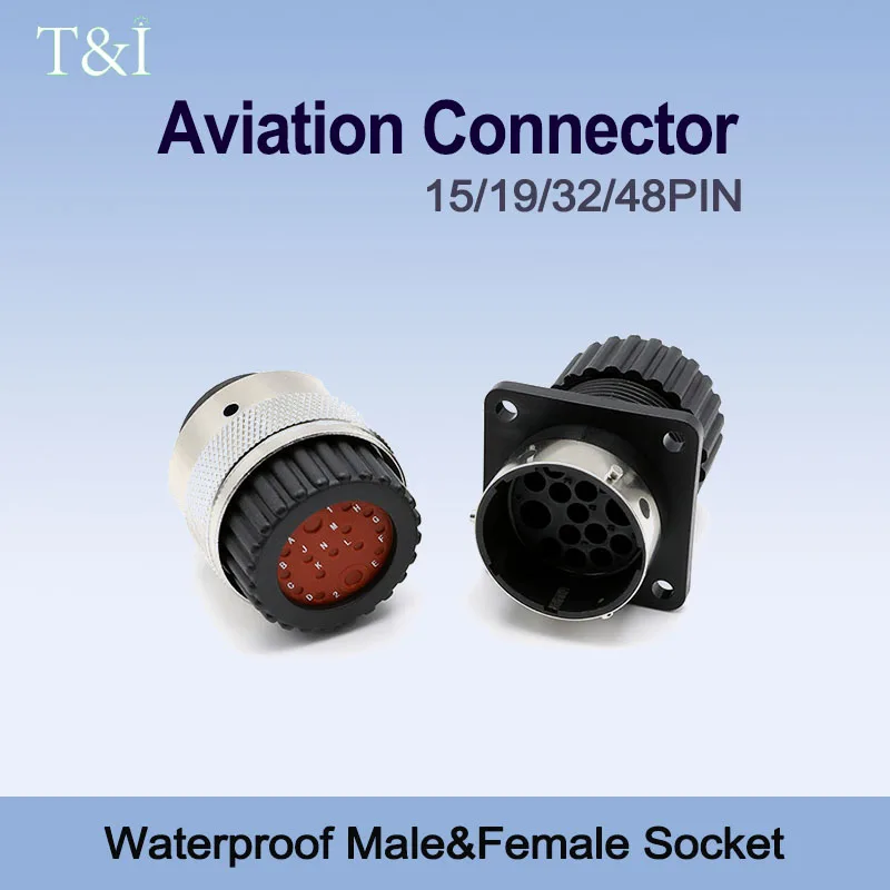 

1/5/100 sets aviation plug connector ITT male and female terminal car plug 15P/19P/32P/48P waterproof connection 192900-0078