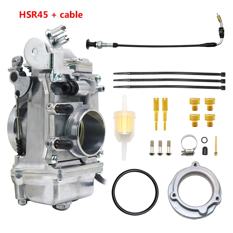 

ZSDTRP мотоциклетный карбюратор Mikuni HSR TM42 42 мм HSR45 45 мм HSR48 48 мм для Harley EVO Evolution Pumper Карбюратор с струями