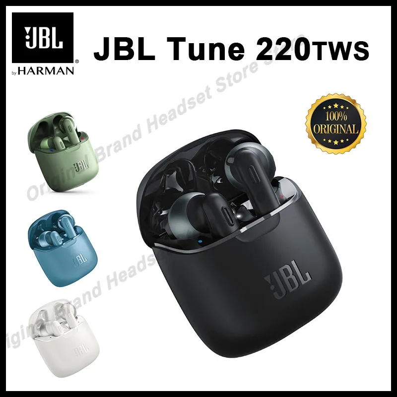 

Original JBL TUNE 220TWS True Bluetooth Wireless Earphones Stereo Earbuds Bass Sound Headphones Headset jbl T220TWS with Mic