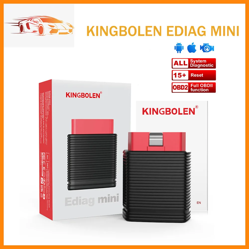 

KINGBOLEN EDIAG мини все системы Bluetooth OE уровень Автомобильные диагностические инструменты Полный OBD2 считыватель кодов PK THINKCAR Pro BT200