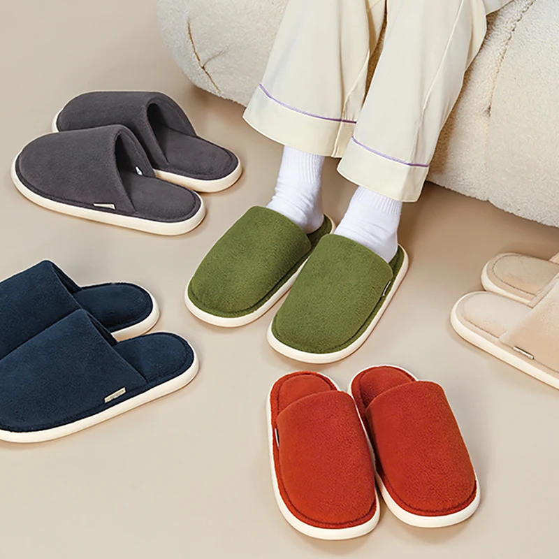 Зимние теплые мужские тапочки UTUNE домашние Нескользящие мягкие плюшевые