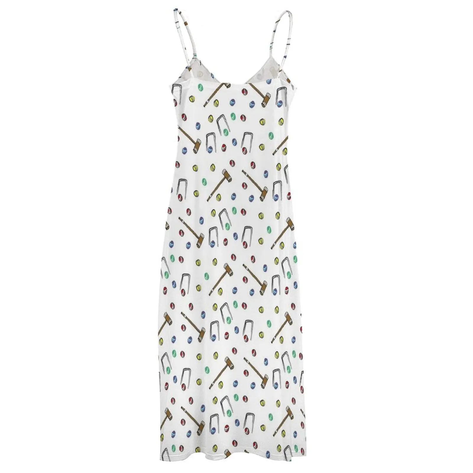 Симпатичное длинное платье без рукавов с шариками для какета молотками и летнее