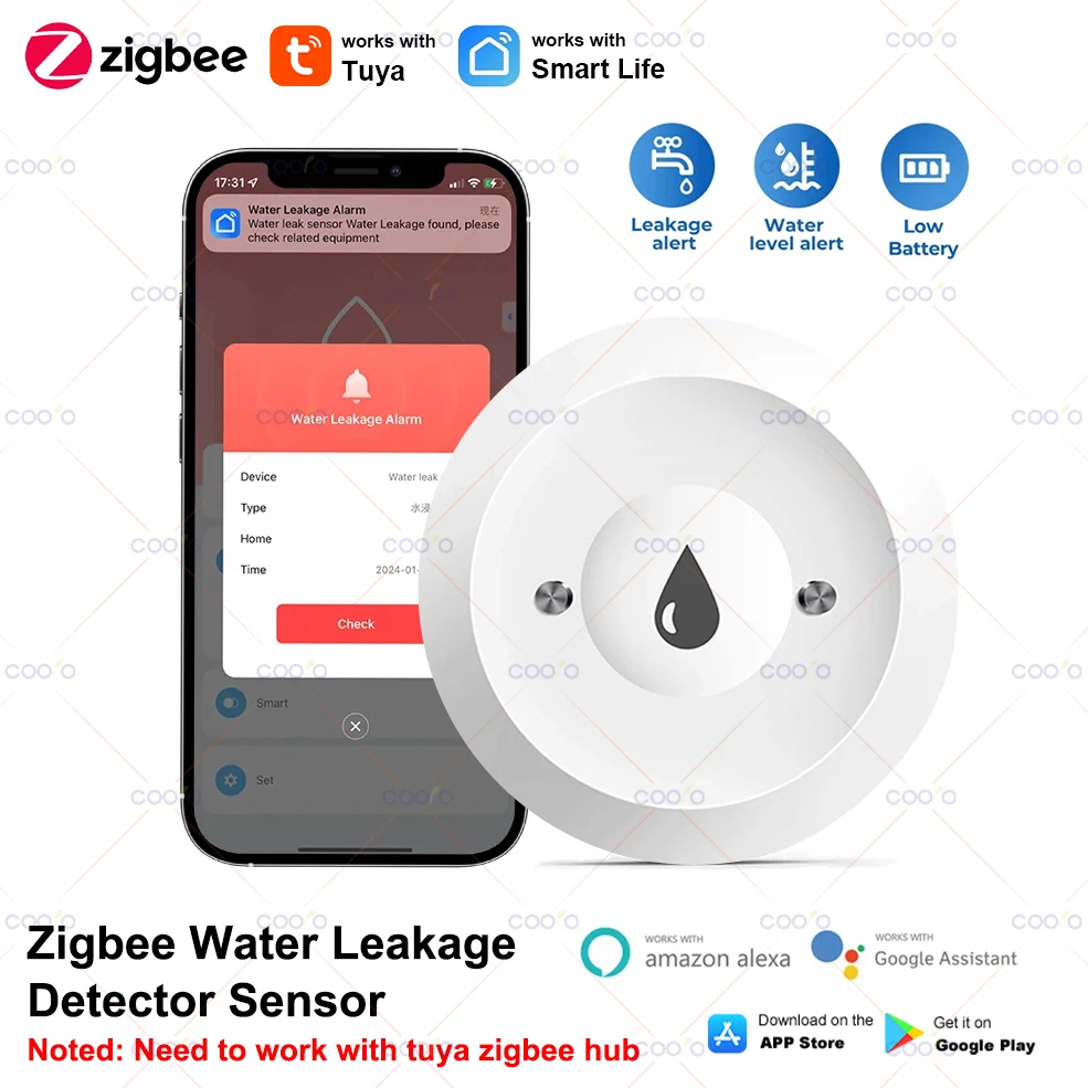 

Coolo Zigbee Детектор утечки воды