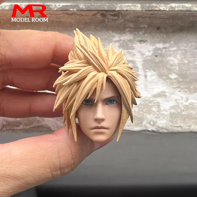 1/6 масштаб облако аниме голова лепка золотые волосы резьба модель подходит 12