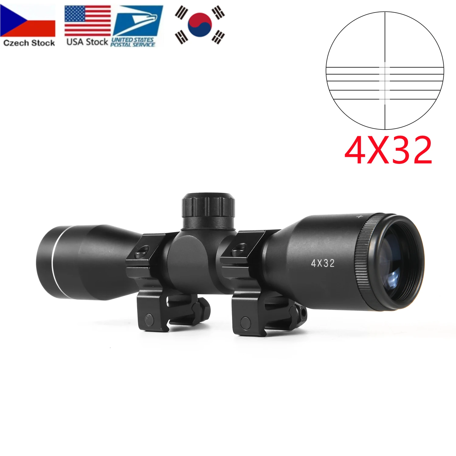 

Hunting 4X32 Tactical Rifle Scope Airsoft Riflescope Outdoor Sport Optics Shooting Gun Sight Sniper Gear Airgun sight