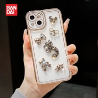 bandai new disney light luxury diamond phone case for iphone 11 11pro 11promax 12 12pro max 13 pro 13 pro max fairy phone case