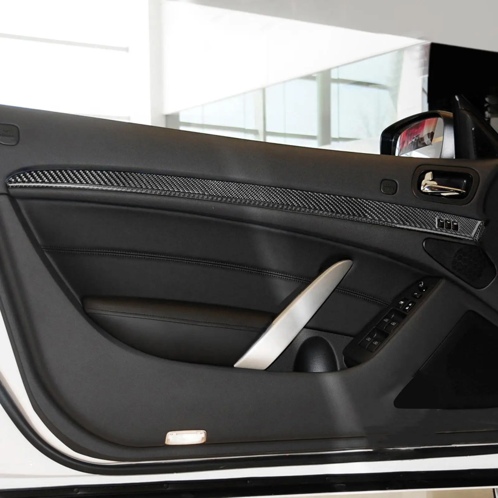 

11Pcs Vehicle Carbon Fiber Front Door Panel Cover Styling for G37 2010-2013 Directly Replace