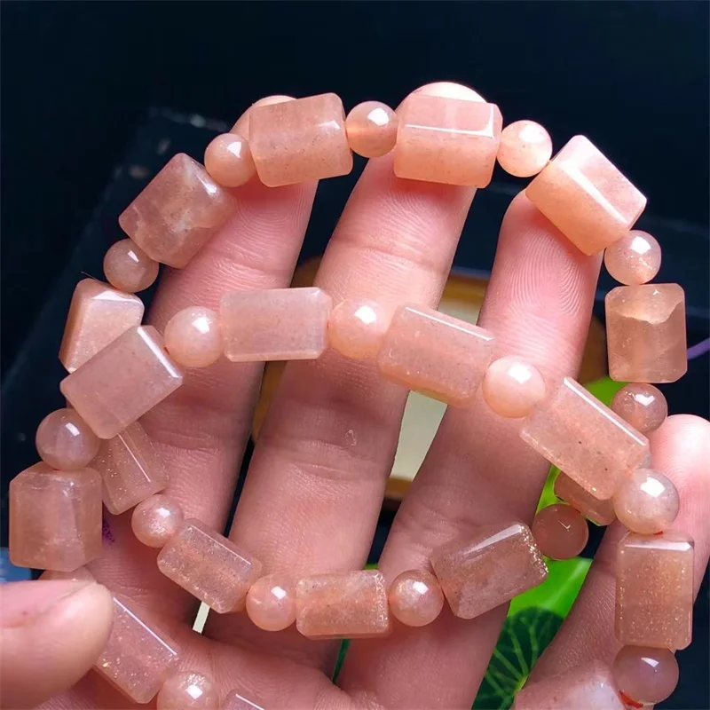 Браслет из бусин прямоугольный Женский ювелирное изделие натуральных камней