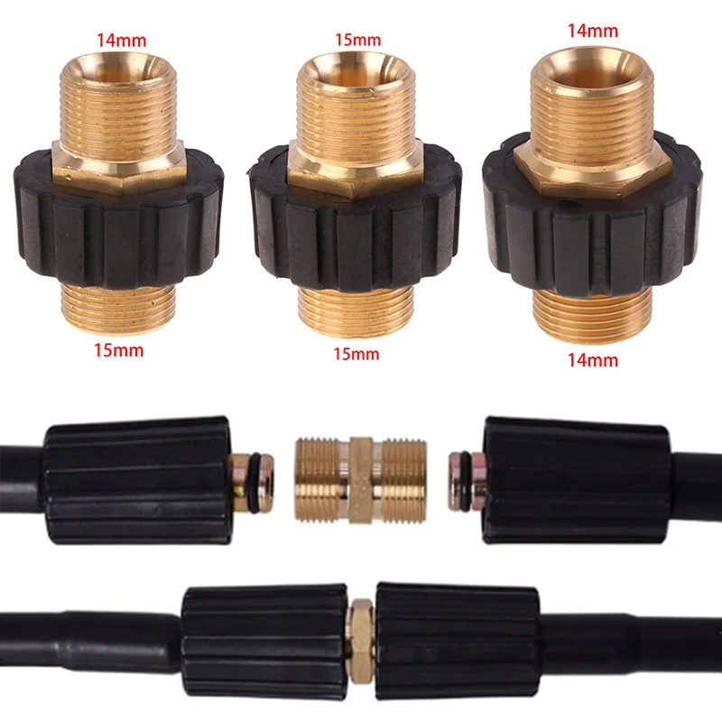 

M22 14mm And 15mm Male Thread Female Adapter Connector Power Pressure Washer Hose Outlet