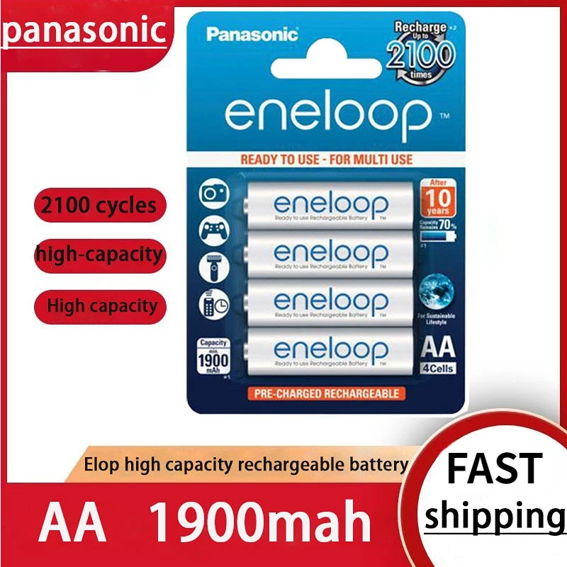 

Аккумуляторные батареи Panasonic Eneloop, 2100 мАч, AA, 1,2 в, Ni-MH