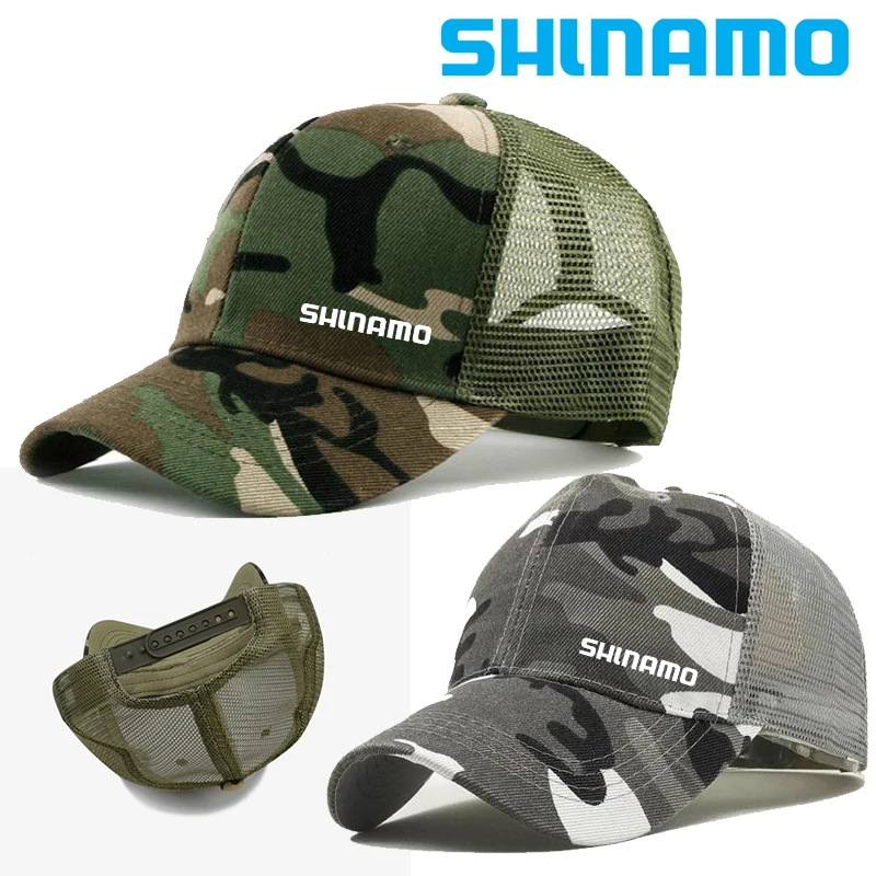 

Camouflage Fishing Caps Men's Rebound Summer Women's Hats Breathable Sports Cycling Mountaineering Shade Golf Adjustable Caps