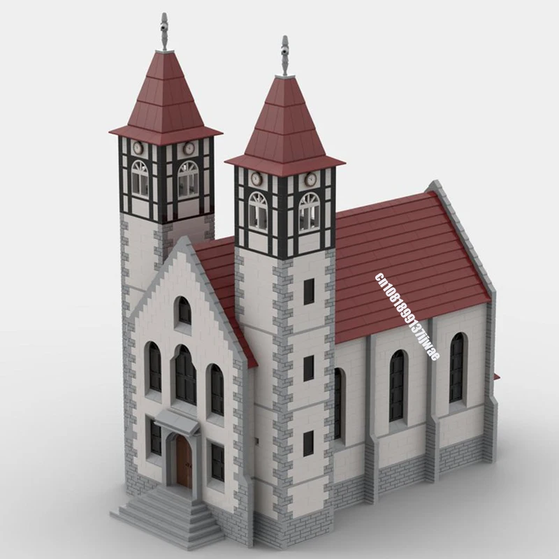 НОВЫЙ 3077 шт. хит продаж вид на улицу Moc модульные церковные строительные блоки