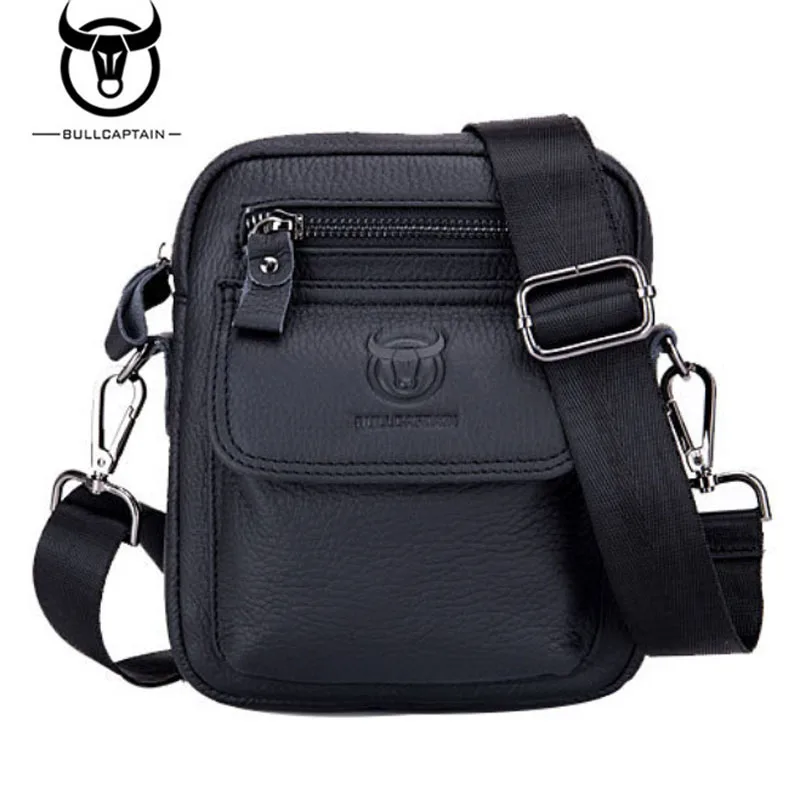 BULL CAPTAIN  Men Bag Genuine Leather Bags Men Messenger Bags Brand Casual Men's Shoulder Bag
