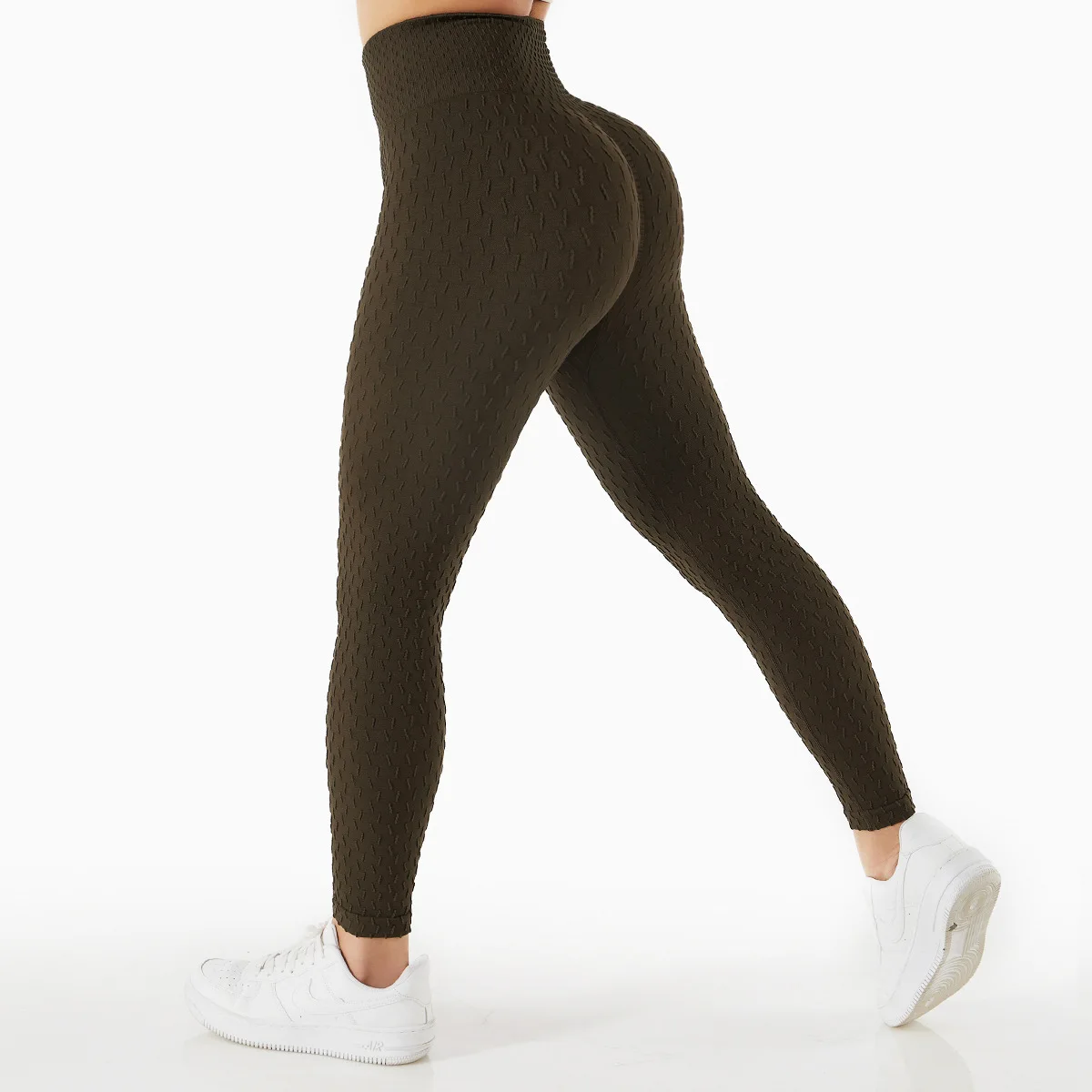 Seamless Yoga Bottoms Leggings Women's Sports Pants High Waist Elastic Hip-lifting Fitness Workout Running Sportswear Gym Tights
