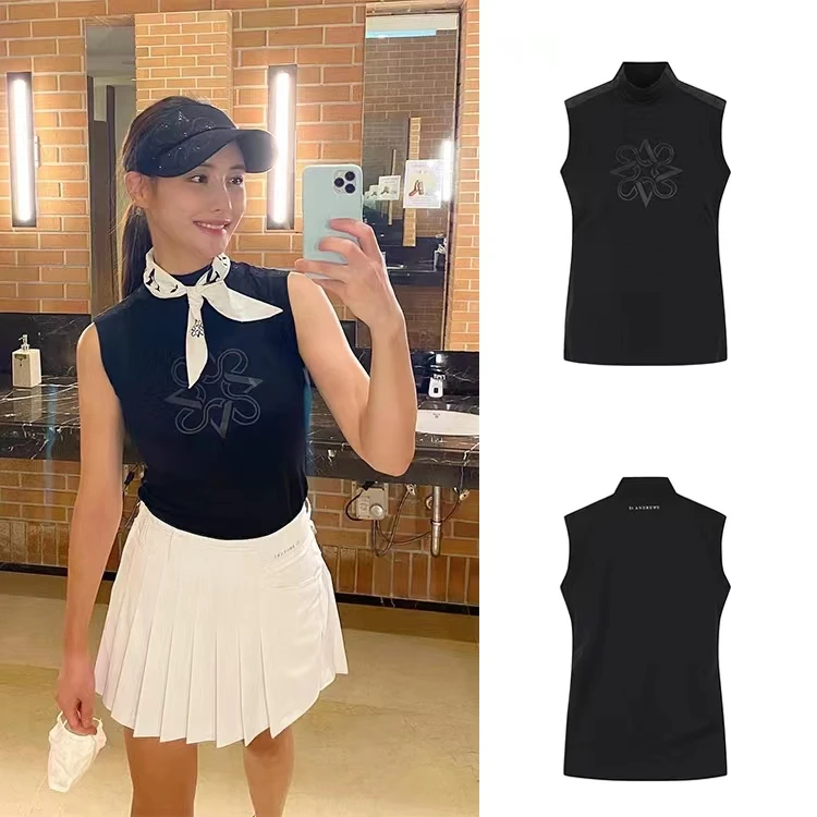 

Golf clothing ladies summer short-sleeved sports sunscreen vest tops high-neck T-shirts fashion all-match high elasticity