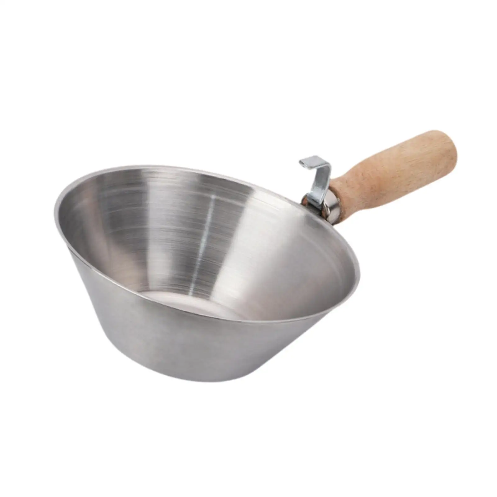 Cement Bucket Scoops Construction Tool Bowl Wooden Handle Home Renovations DIY