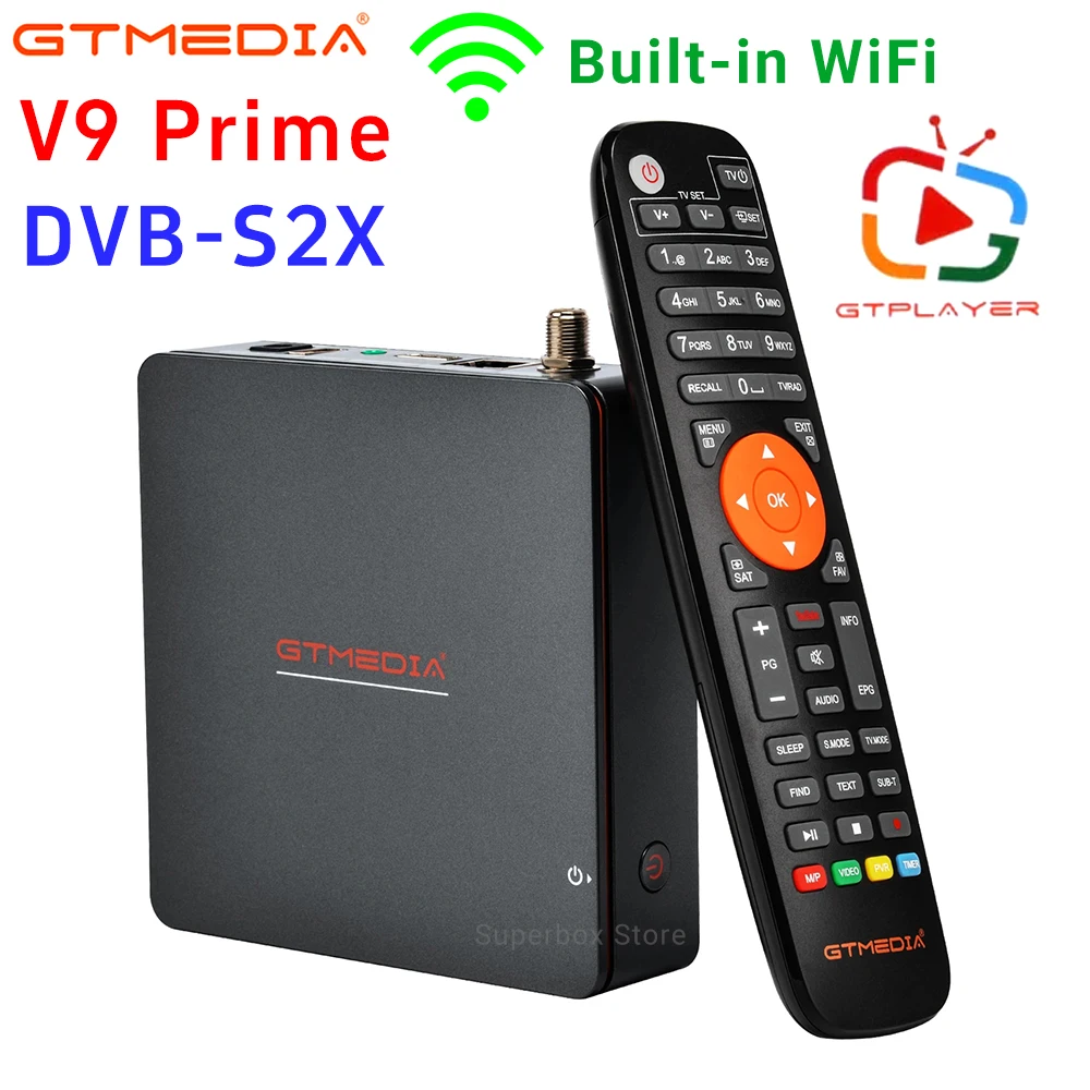 Фото GTmedia V9 Prime DVB-S2X спутниковый ресивер Встроенный Wi-Fi HEVC Поддержка CA-карты Full HD 1080P PVR Готовый ТВ-приемник №1
