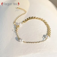 fashion personality design gold plated wheat shape bracelet exquisite simple jewelry
