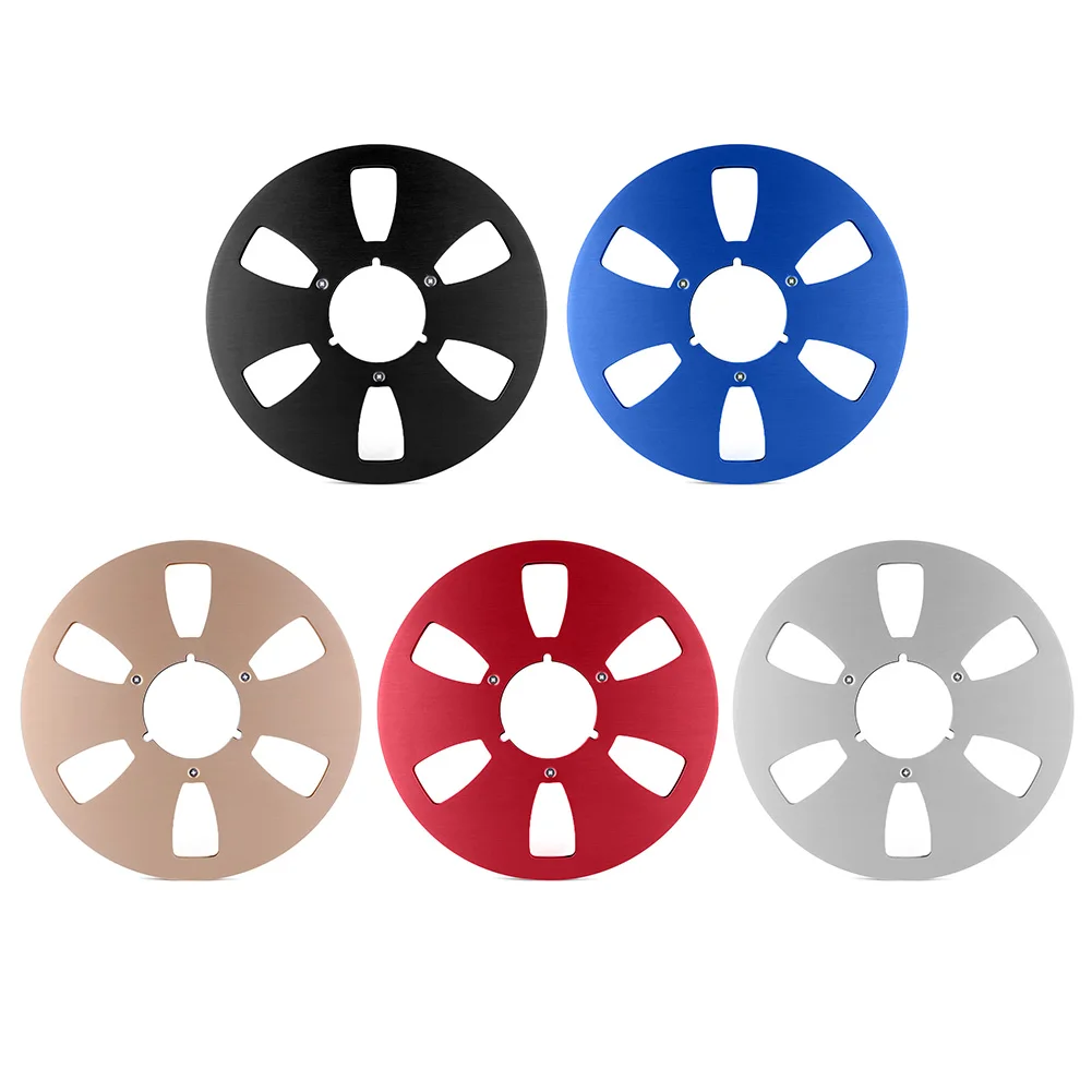 10.5 Inch Open Roll Cassette for Studer ReVox/TEAC/BASF 6 Hole Empty Aluminum Disc Wear-resistant Bending-resistance Accessories