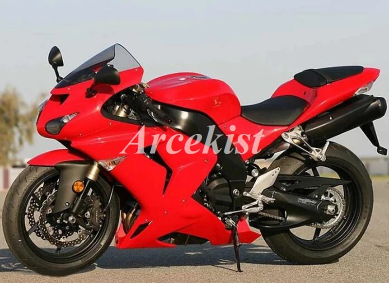 

Новый комплект обтекателей из АБС-пластика подходит для Kawasaki Ninja ZX-10R ZX10R 10R 2006 2007 06 07 кузов с красным пламенем