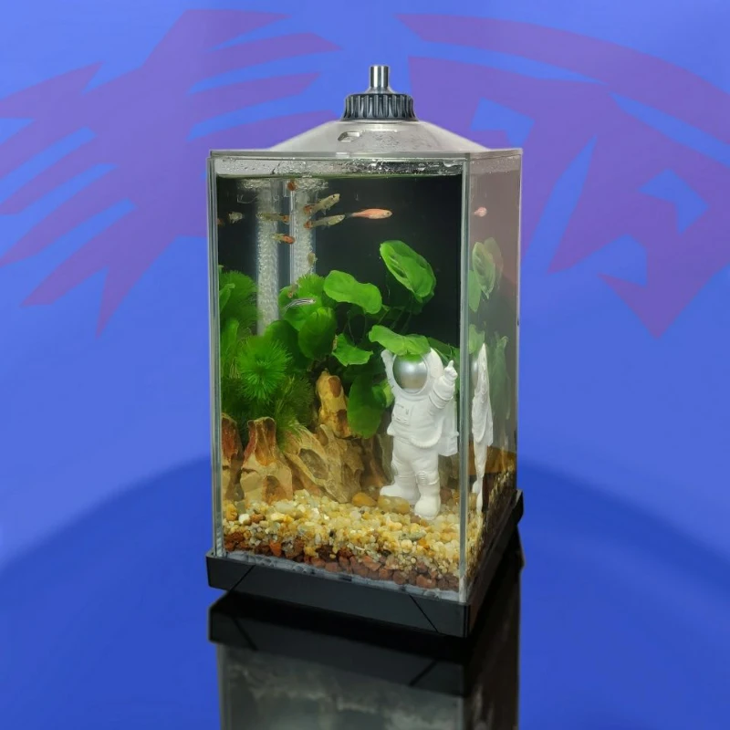 

Office Living Room Bedroom Desk Ultra-white High-permeability Glass Aquarium Desktop Ecological Tank Desktop Small Fish Tank
