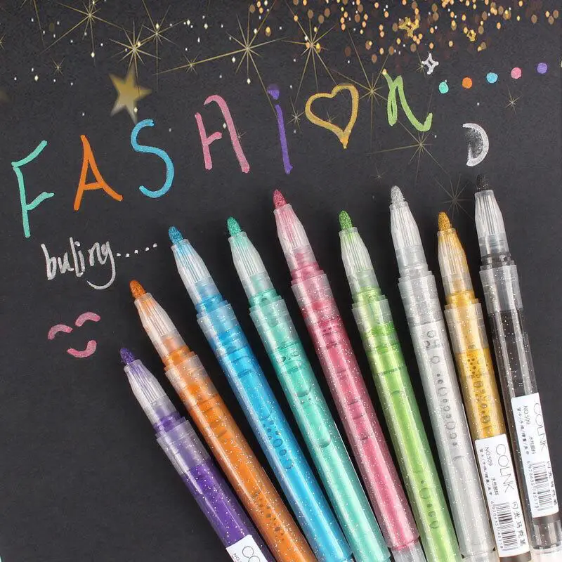 

12 Color/set Liquid Erasable Chalk Marker Pen For Glass Windows Blackboard Markers Teaching Tools Office Material