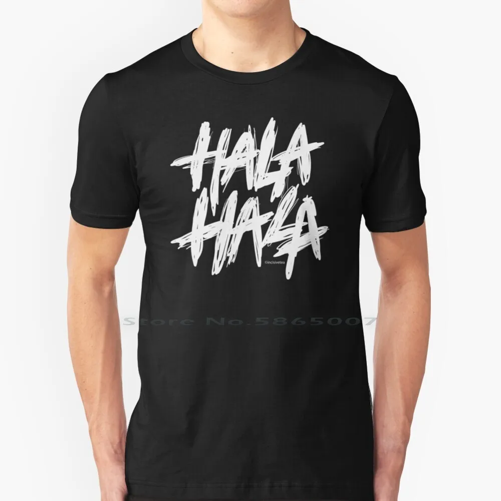 

Ateez Hala Hala White T Shirt Cotton 6XL Ateez Hala Kpop Typography Words
