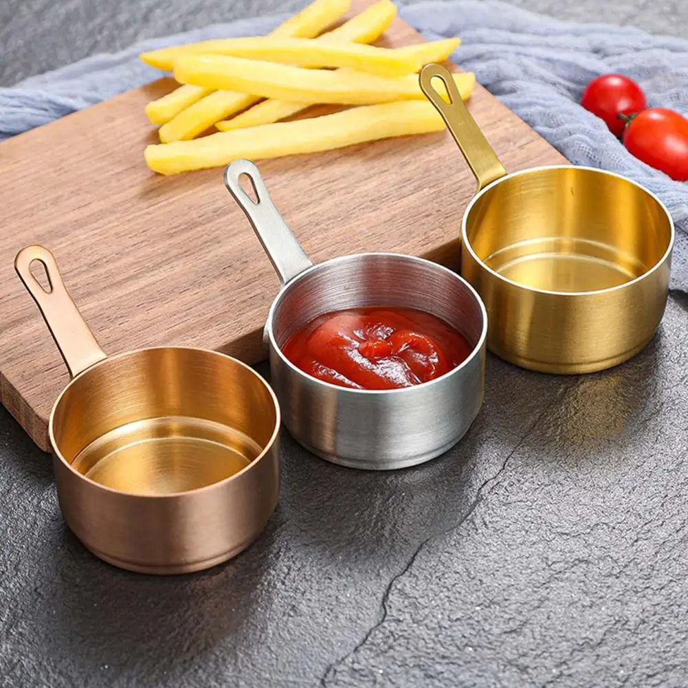 

Sauce Dipping Bowl High Durability Rust-proof Stainless Steel Soy Sauce Dipping Dish Seasoning Mixing Bowl Cup Kitchen Supplies