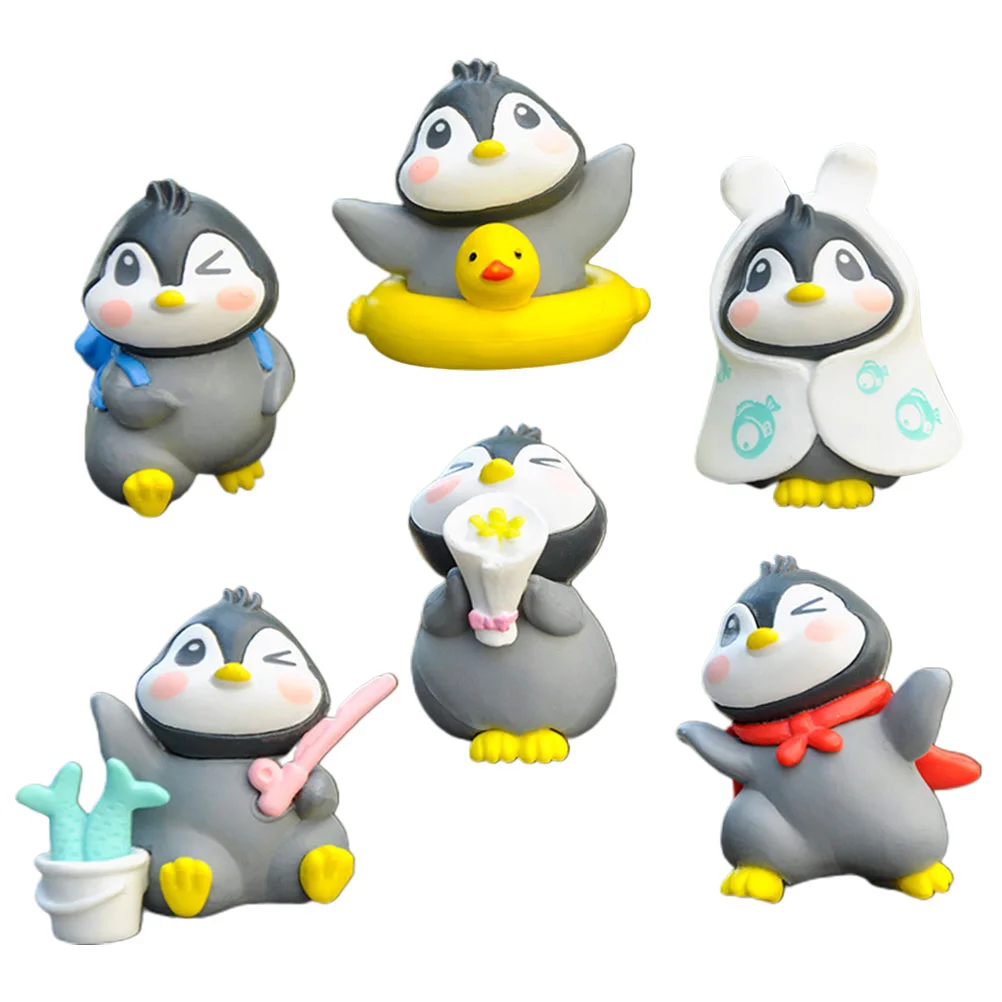 

Penguin Figurines Miniature Micro Decoration Small Ornament Animal Decor Figure Room Figures Mini Landscape Statue Boymodel Kids