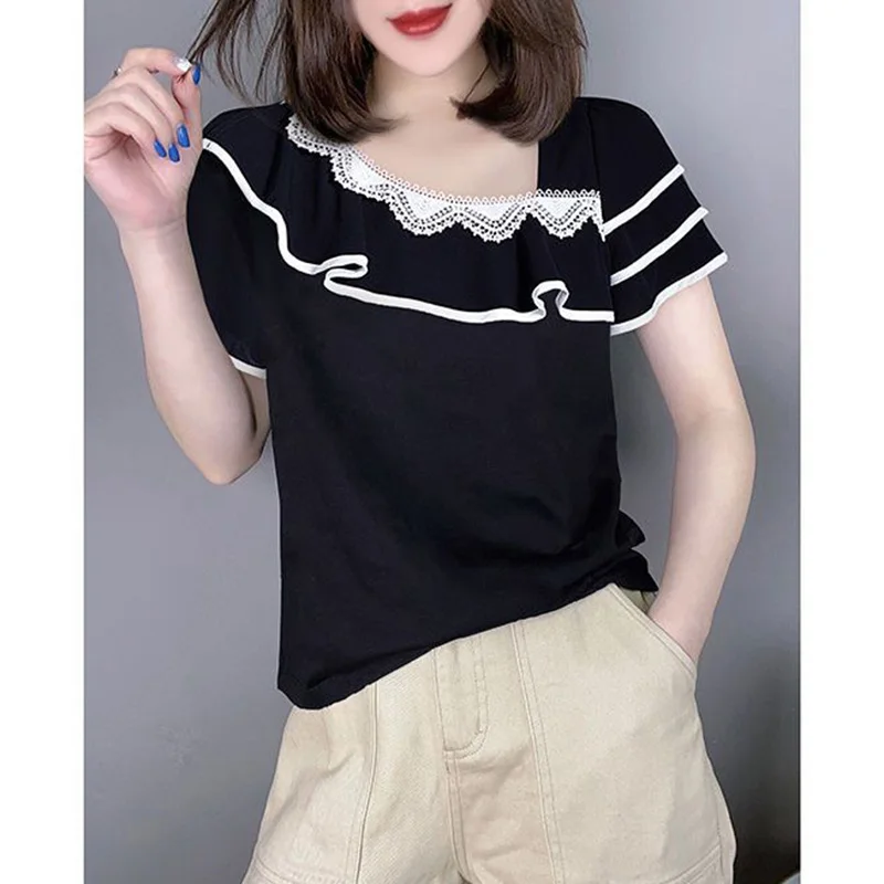 Блузка женская с косым воротником стильная Свободная Повседневная рубашка