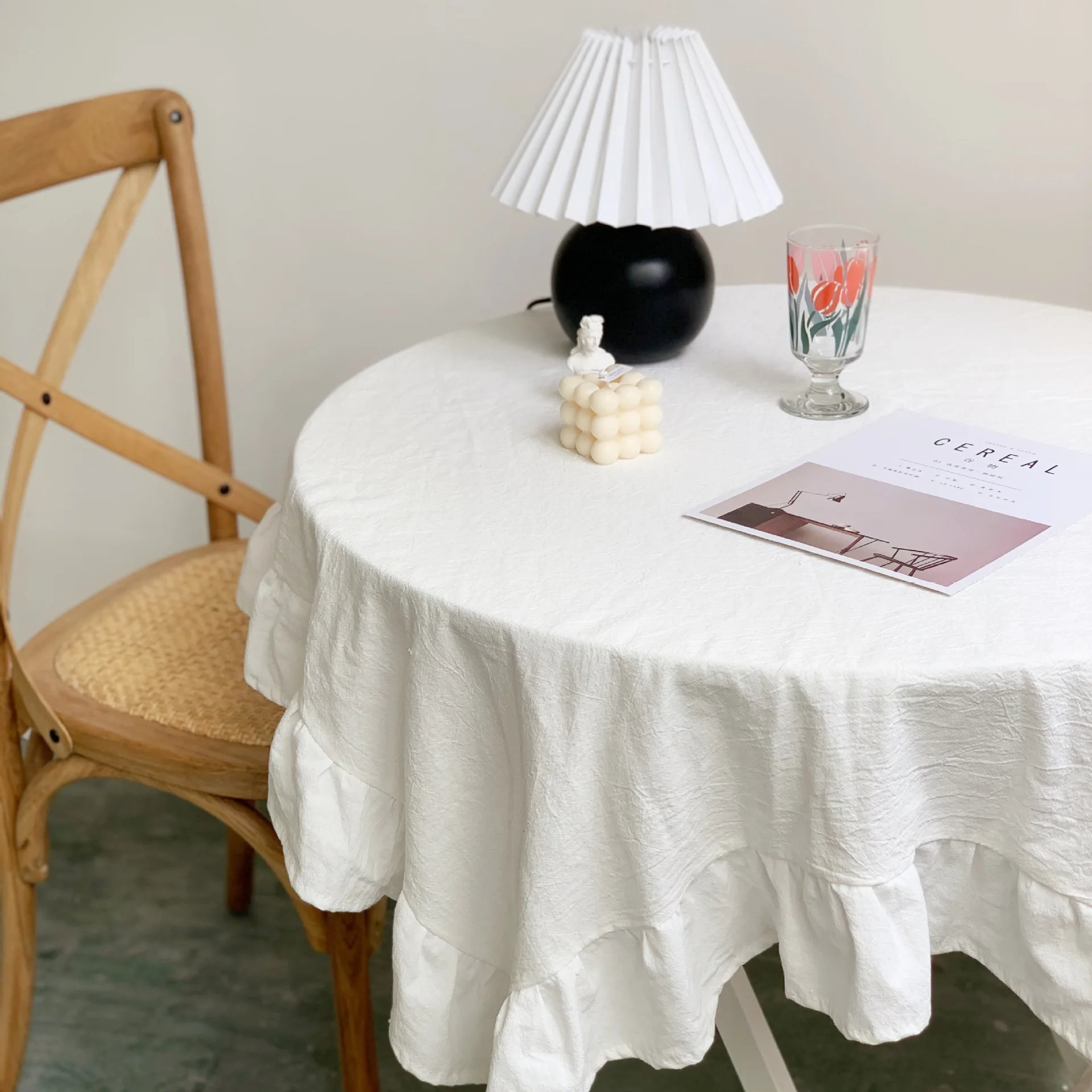 

Sitting room cloth 2023 white lace tablecloth background cloth_ Ling207