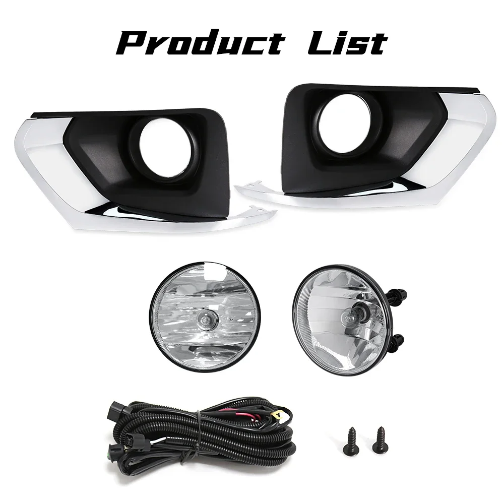 

Противотуманные фары в сборе для Chevrolet Chevy Traverse 2018 2019 2020 2021, автомобильные дневные ходовые огни, галогенные фары, водонепроницаемые, 12 В