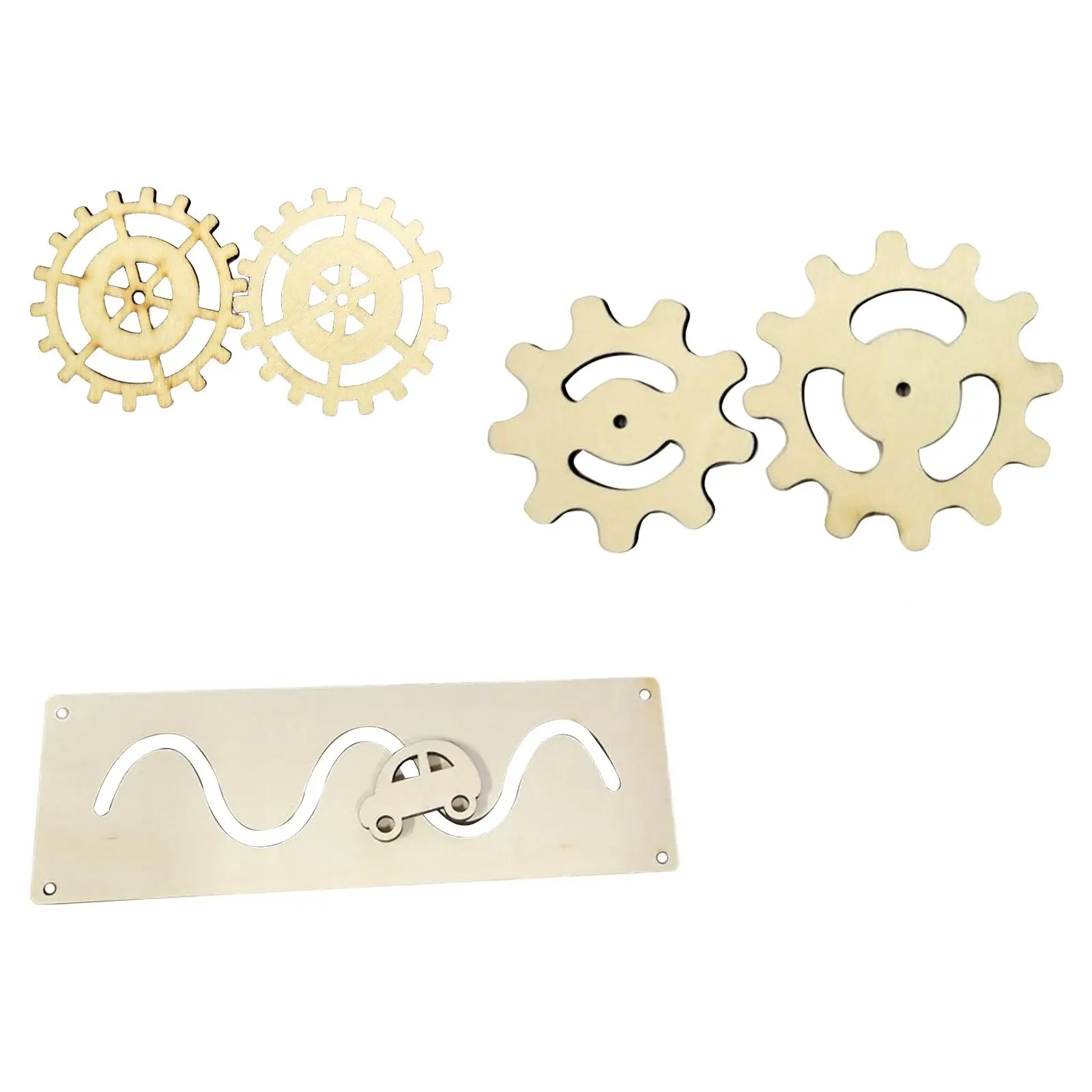 

Kids Busy Board DIY Accessories Motor Skill Early Educational Unpainted Hand On Ability for Boys Toddler Girls Holiday Gifts