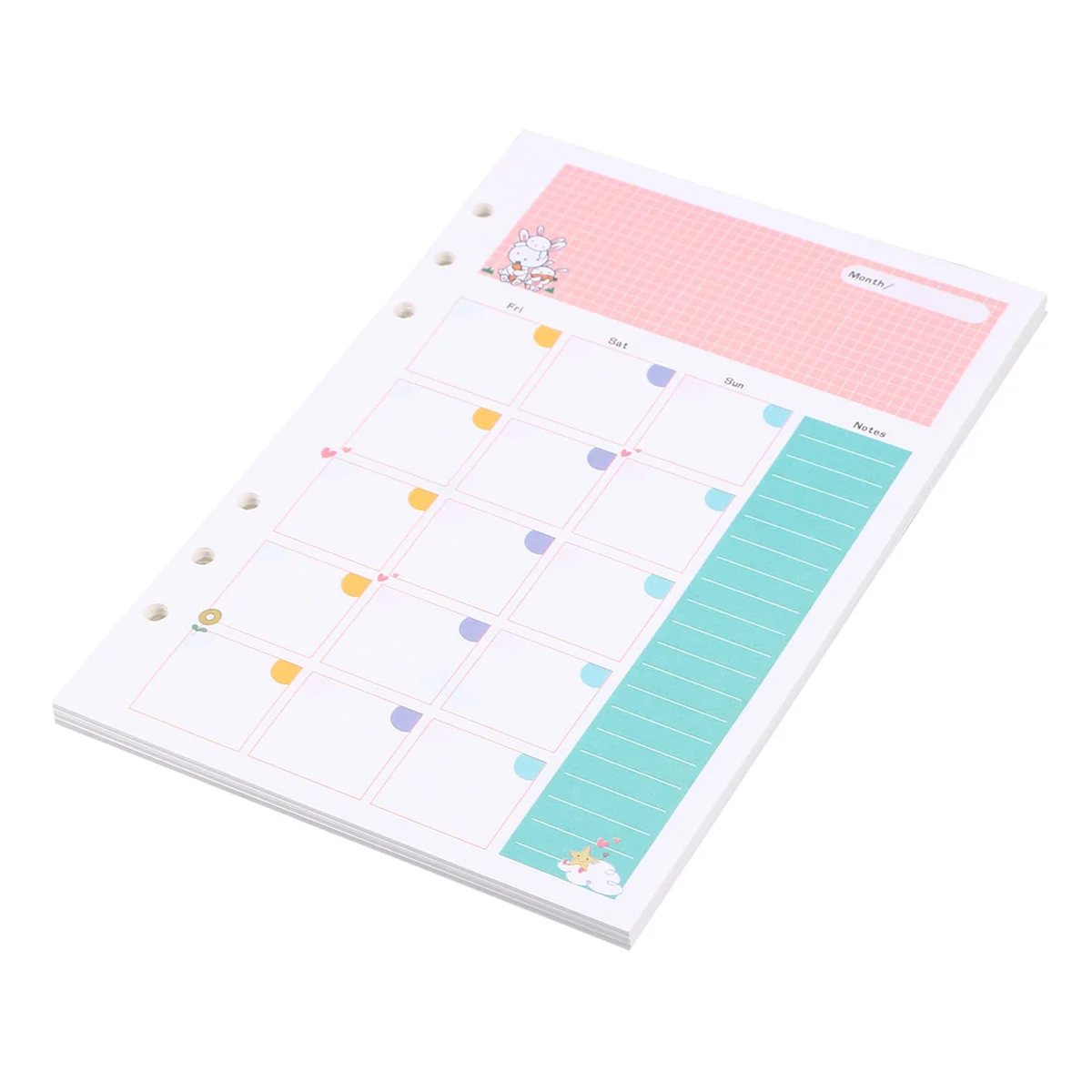 

Paper Planner A5 Binder Loose Refill Leaf Do List Monthly Inserts Daily Notepad Refills Ring Notebook Filler Refillable Journal