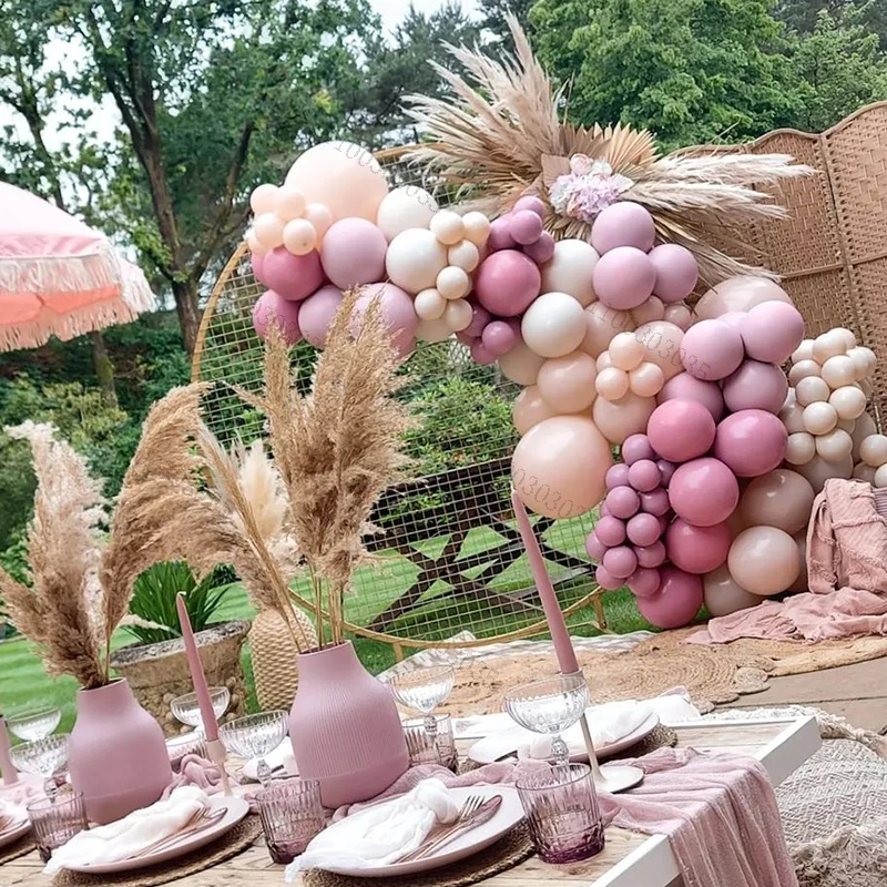 

1set Pink Peach Balloon Garland Arch Kit Rose Red Latex Balloon Birthday Party Wedding Decorations Baby Shower Girl Air Globos